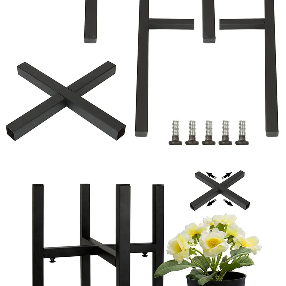 Nordic Modern Iron Flower Stand Adjustable Metal Plant Organizer Indoor Display Rack For Potted Plants Home Decor Shelf
