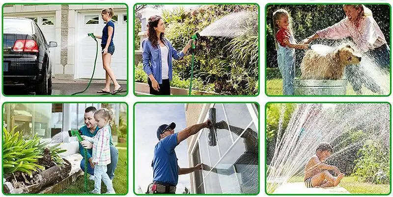 25FT-100FT Ausziehbarer Flexibler Gartenschlauch Gartenbedarf Hochdruck-Autowäsche 7 Wassersprühfunktionen Wasserpistole – Detail 14