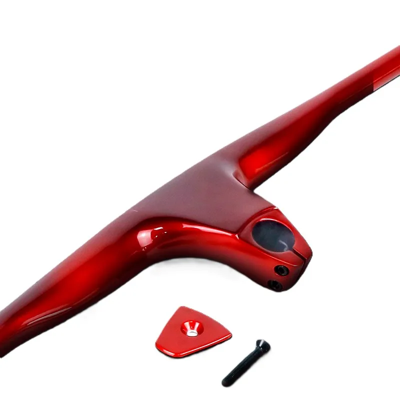 

STLF Mountain Bike 28.6mm High-Strength Carbon Fiber Integrated Straight Handlebar Bicycle Ultra-light Swallow-Shaped Handlebar