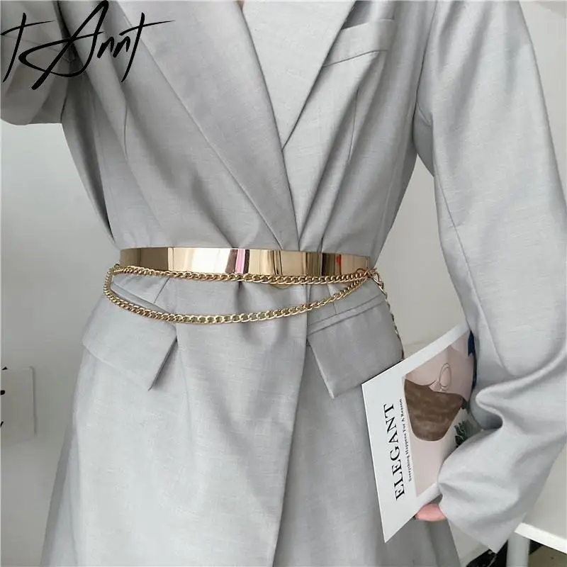 Tannt Women Belt Metal Waist Chain For Women With Fashion Hollow Fasshion Vintage Gold Silver Woman Waist Chain