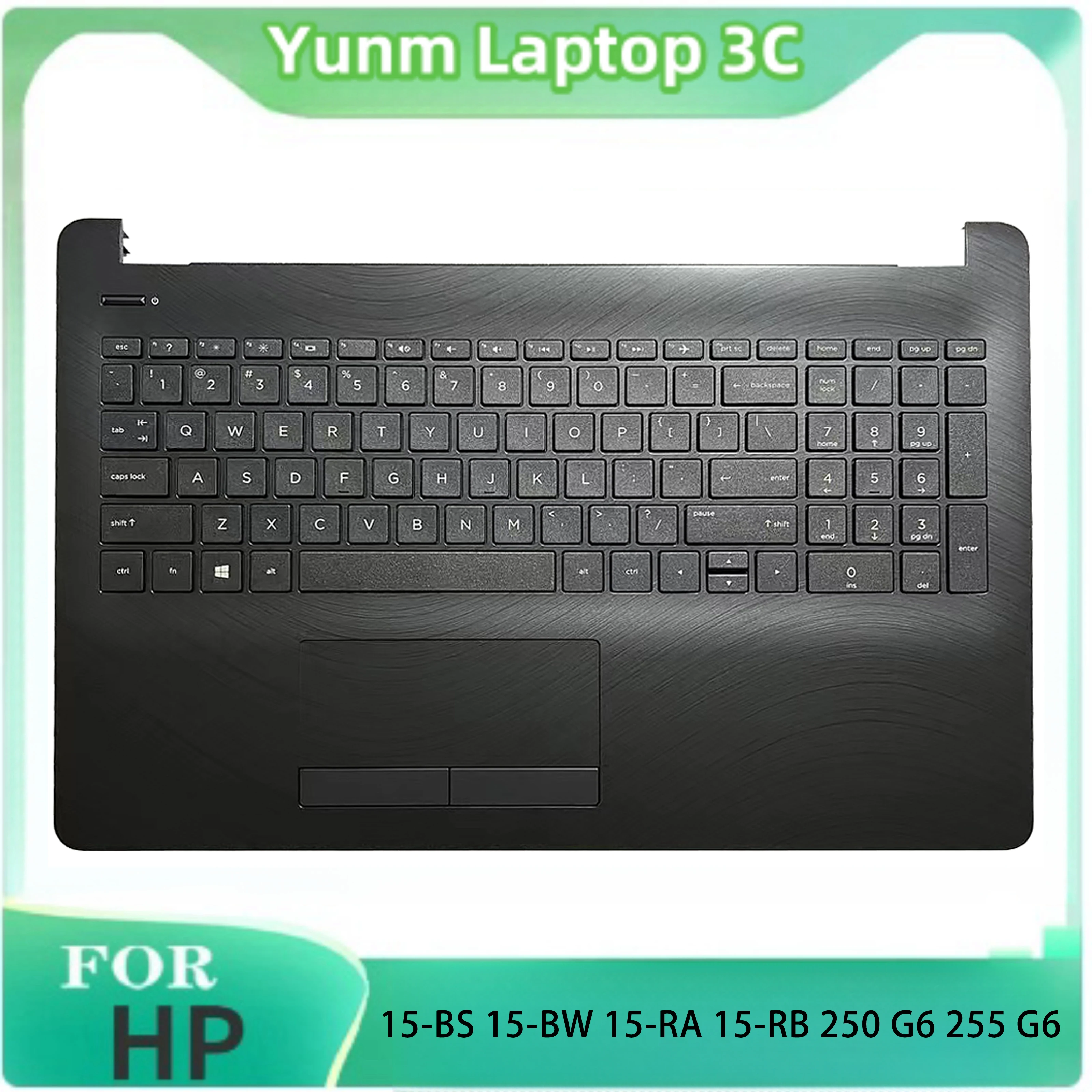 

NEW Original US Keyboard For HP 15-BS 15-BW 15-RA 15-RB 250 G6 255 G6 Laptop Palmrest Upper Cover Backlit Keyboard Replacement