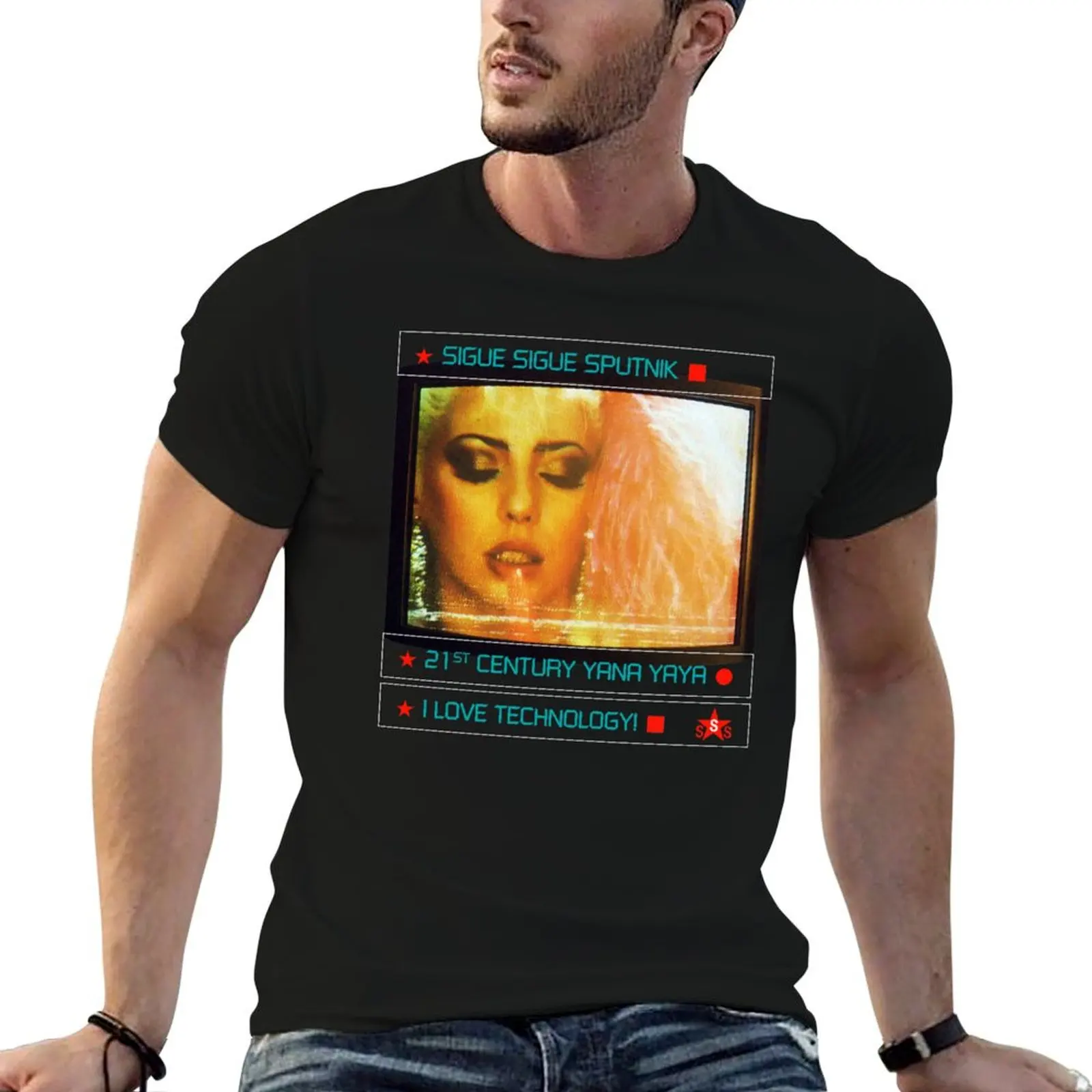 Camiseta Sigue Sigue Sputnik - 21st Century Yana Yaya, camisetas divertidas, camiseta esencial de algodón