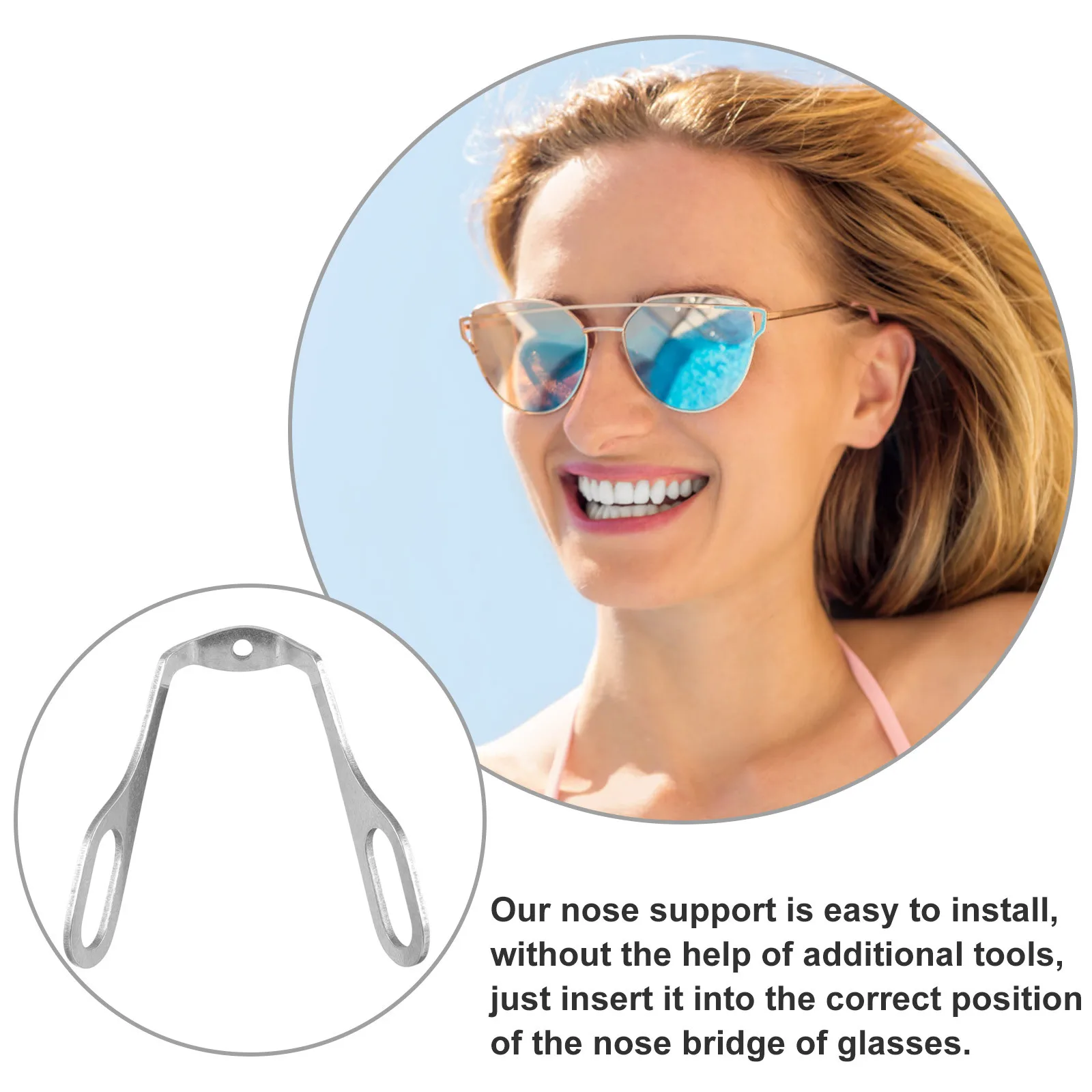 

2Pcs Nose Pad for Glasses High Durability Non-Skid Comfortable Eyeglasses Nose Cushions Frame Replacements Glasses Pad