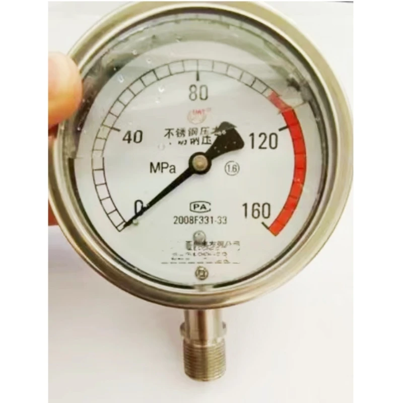 160Mpa High Pressure Gauge Stainless Steel Radial Direction Manometer M20X1.5 100mm Shock Proof