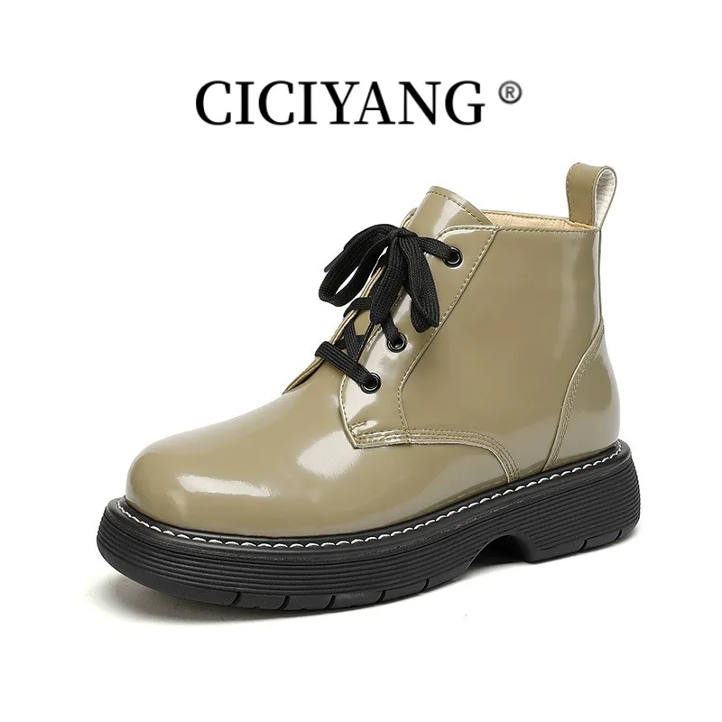 

CICIYANG Women Winter Boots Genuine Leather 2023 New Large Size Natural Wool Women Ankle Boots Fashion Keep Warm Boots Ladies