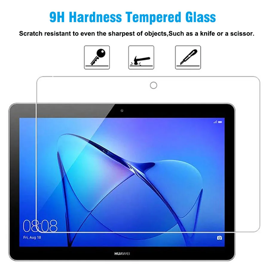 For Huawei MediaPad T3 10 9.6 inch - Tablet Tempered Glass Screen Protector Cover Explosion-Proof Tablet Screen Film
