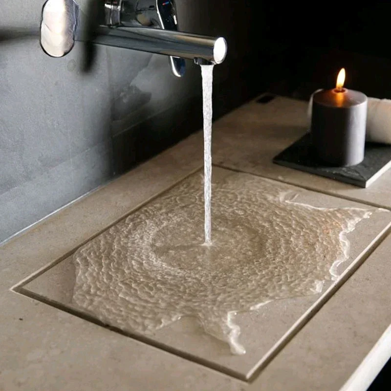 

Оригинальная раковина для ванной комнаты, Минималистичная каменная плита, встроенная стирка