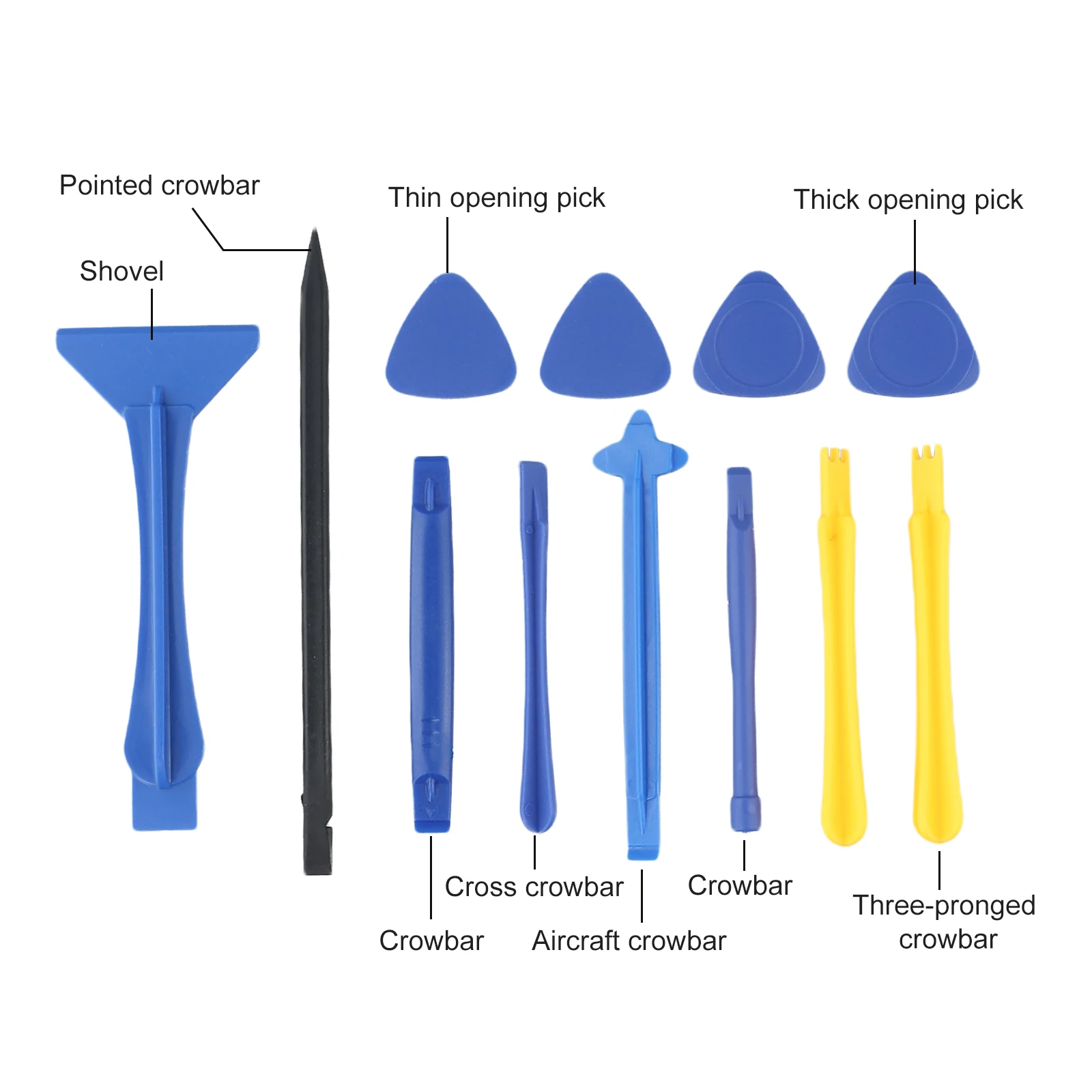 

Comprehensive Repair Kit 12Pcs Phone Opening Tool Dual Ends Spudger Crowbar Pry Set for Electronics and Computer