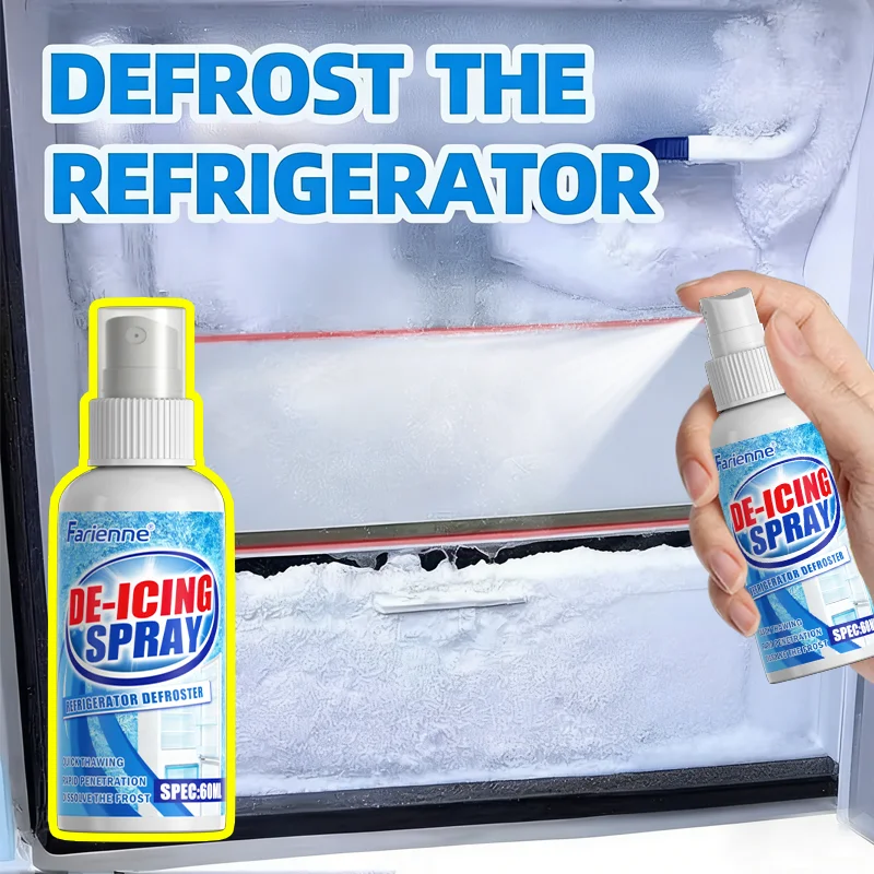 Farienne Freezer Ice Melting Spray, Fridge & Car Windshield Fast Defrost Agent, Anti-Frost Cleaning Spray