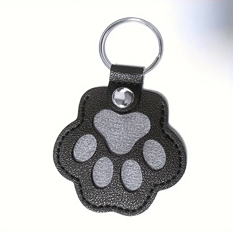 Cute cat claw PU leather keychain, practical pet hair storage pendant, exquisite and compact, super suitable for ideal gifts