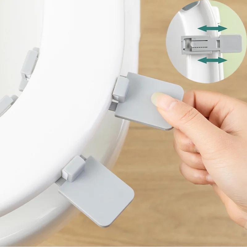 

Retractable Anti-Dirty Toilet Lid Lifter, Hand Lift, Creative Lid Handle, Flip Cover, New, 2Pcs