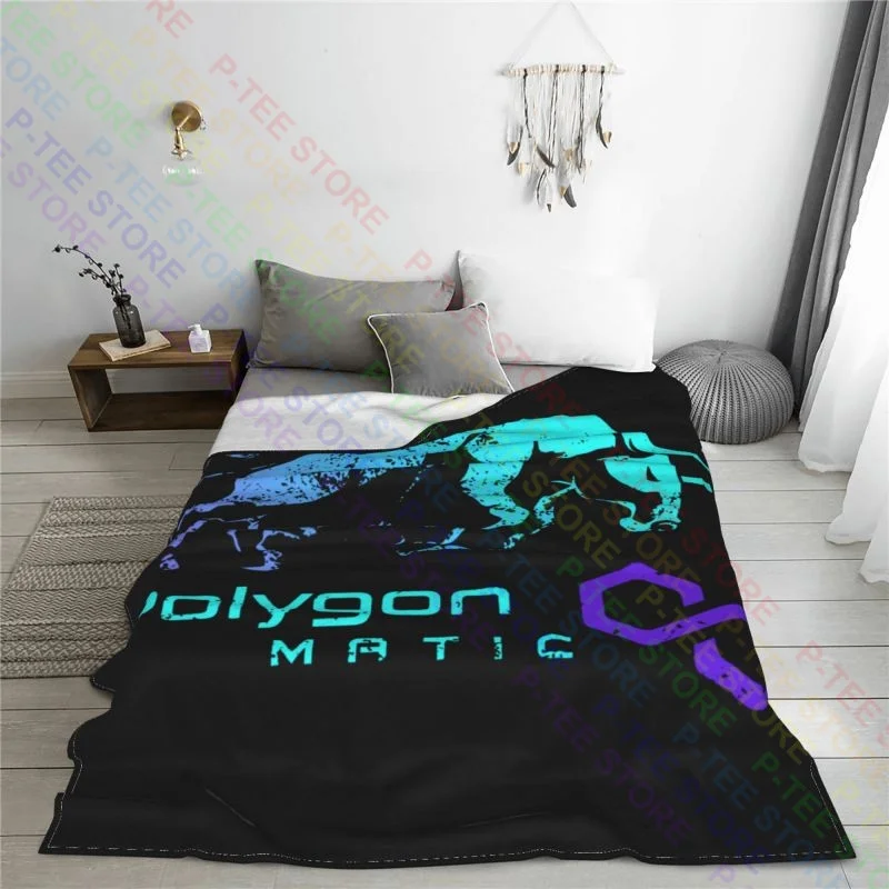 Polygon Matic Crypto Bullrun Hodl Token To Rich Millionaire Blanket Luxury High-Grade Bedding Supply