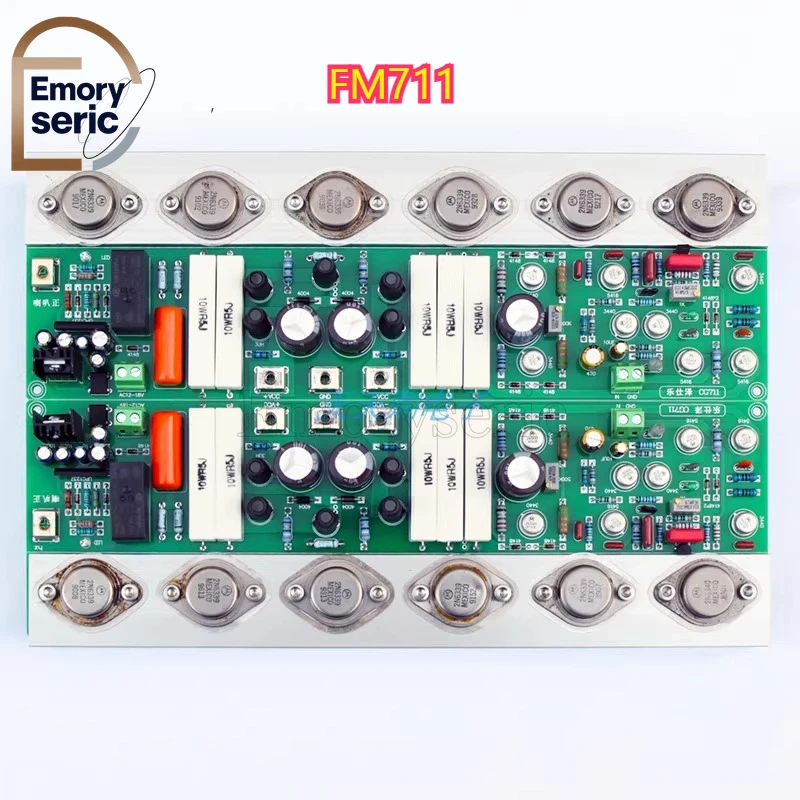 

FM711 Hi-Fi Amplifier Board, 120W x2 Channel, Precision Matched Gold-Finish Transistors, Authentic Sound Tuning for DIY