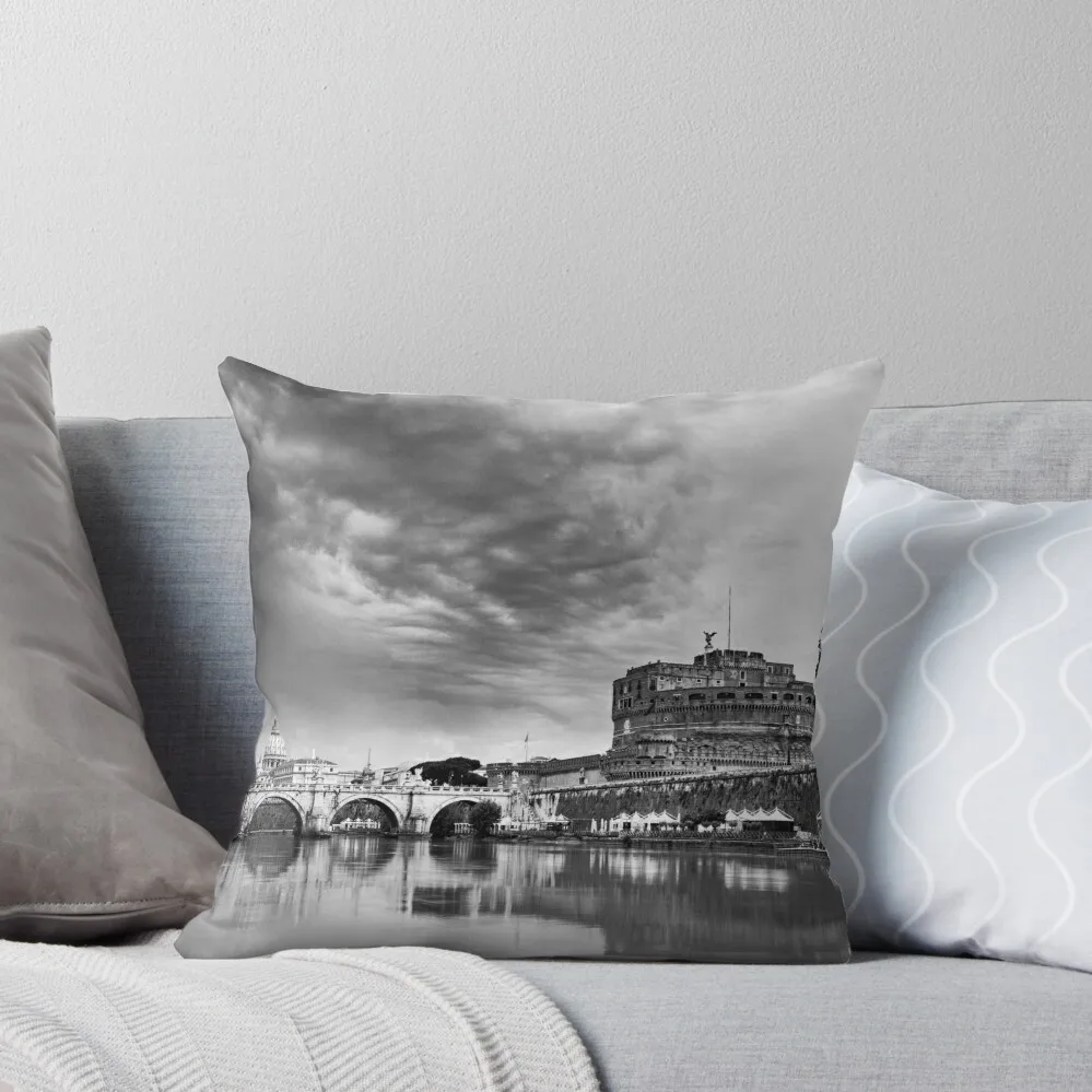 

Castel Sant'Angelo in Mono, Rome Italy Throw Pillow New year Pillow Decor Pillowcase Cushion Pillow Case Christmas