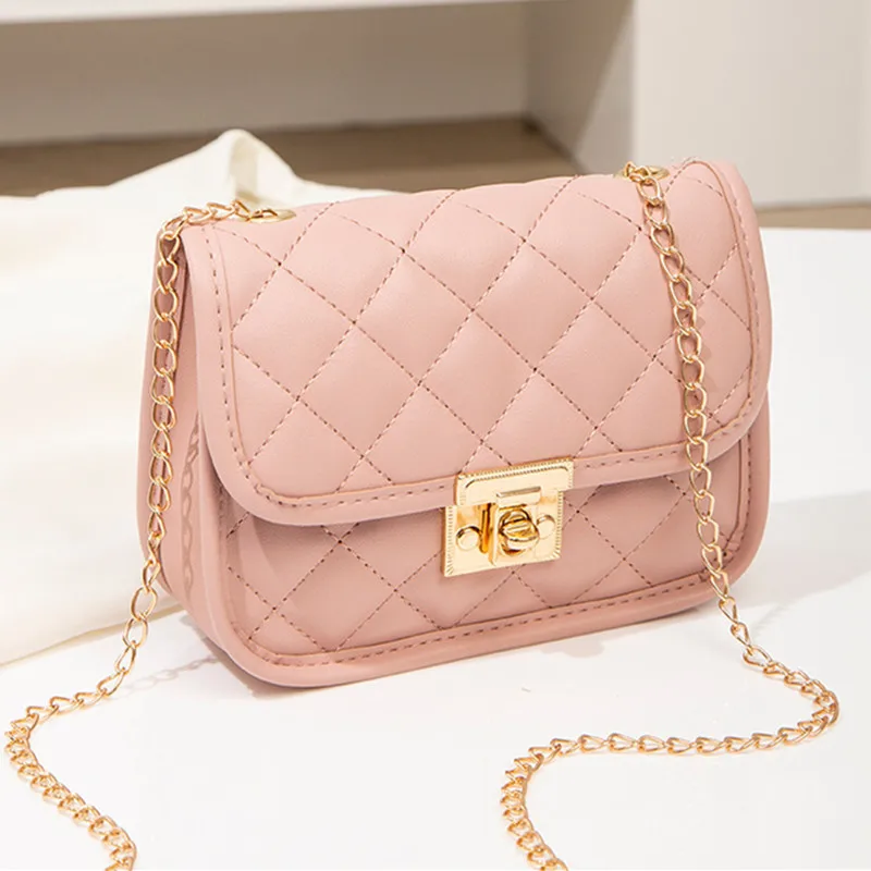 2022 neue Mode Weibliche Schulter Tasche Raute Bestickte Solide Farbe Kette frauen Schulter Crossbody Casual Trendy Telefon Tasche