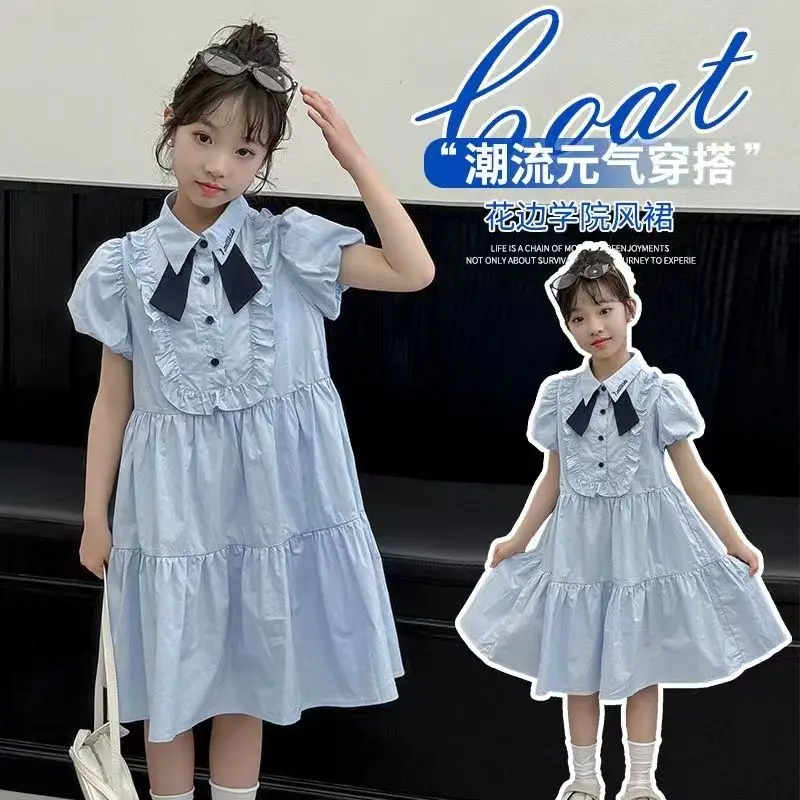 

Girls Dress for Summer Children Dresses Princess Fashion Patchwork Girl Dress for School Prom Elegant Kids Clothing 7 8 12 Years