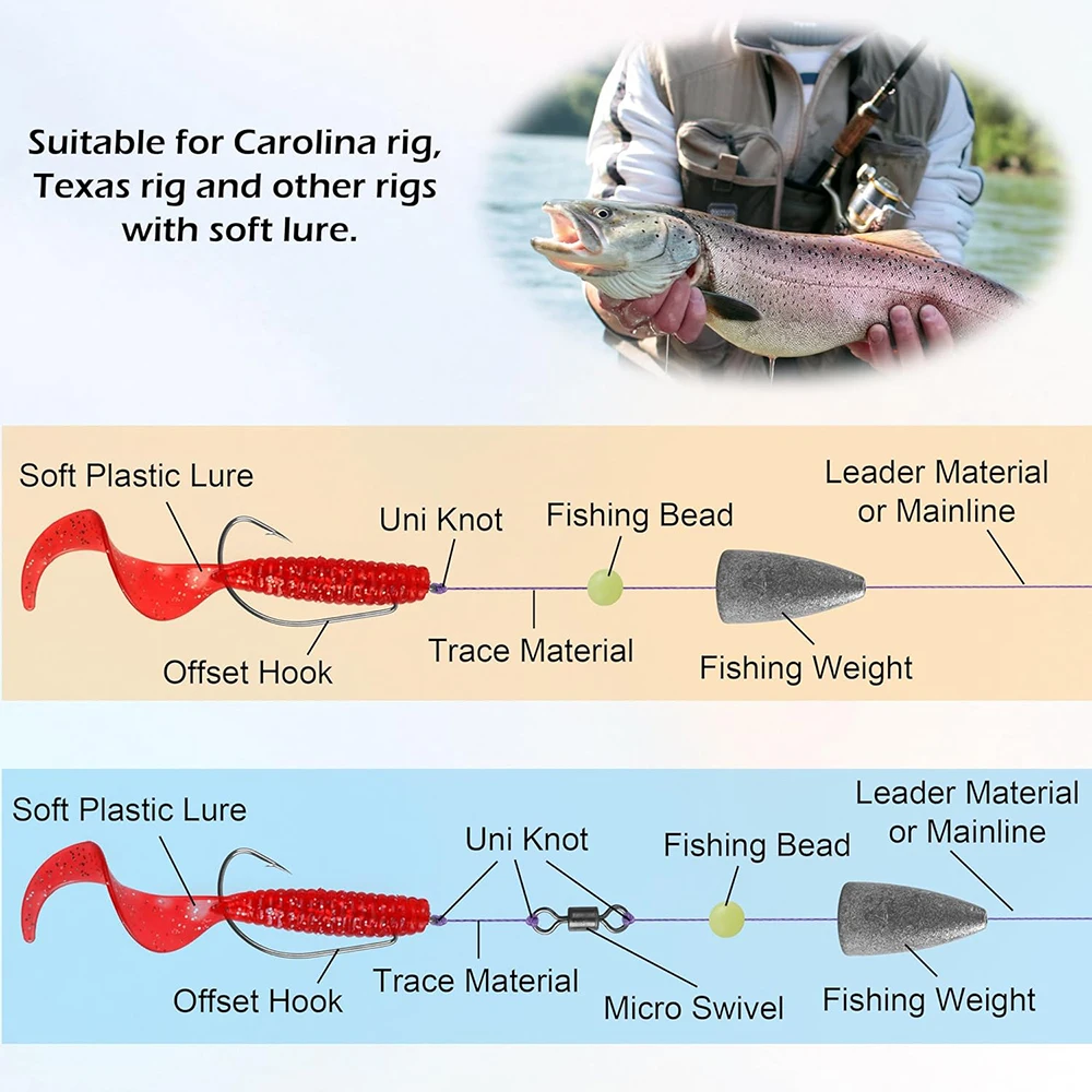 216 قطعة تكساس و كارولينا مجموعة أدوات الصيد رصاصة شكل الأوزان الصيد تهزهز السنانير ل باس سمك السلمون المرقط السلمون إغراء صيد السمك