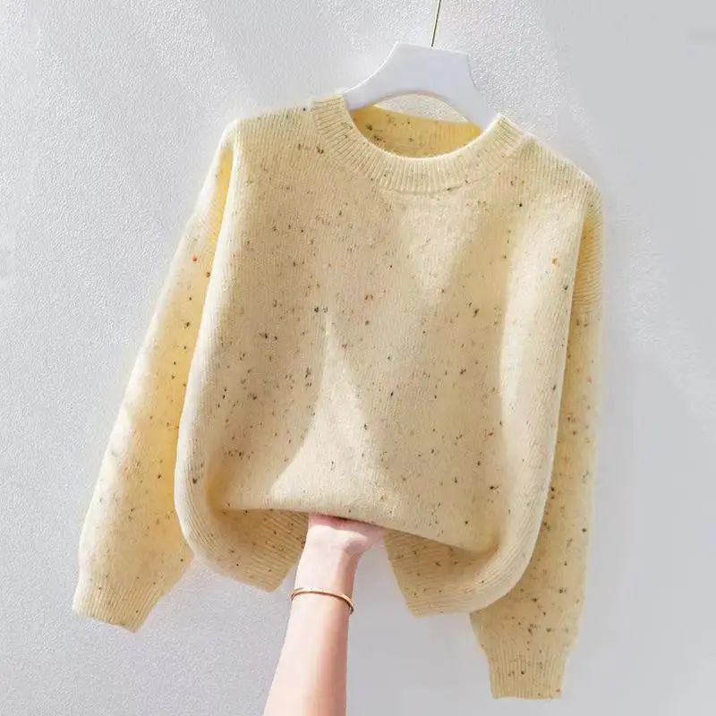 Japanese Style Sweet Autumn Winter New Sweaters Women\'s Solid O-Neck Fashion Casual Loose Long Sleeve Pullovers Knitted Tops