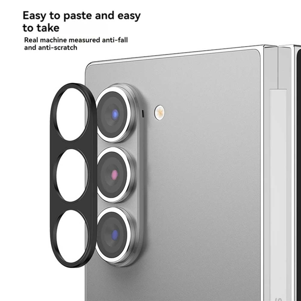 1pc Metal Frame Frosted Lens Sticker Lens Film Polished Lens Protector for Samsung Galaxy Z Fold6 Phone Accessories