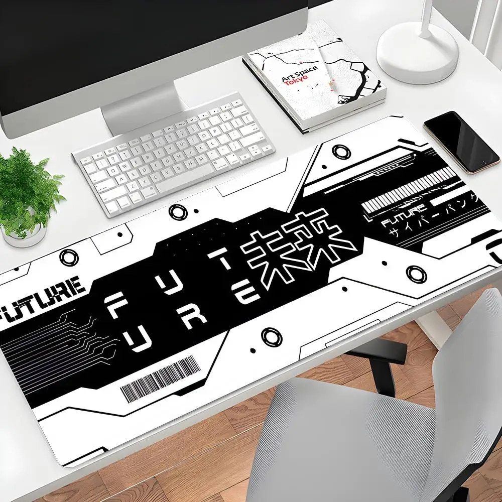 

Black and White Mouse Pad Gamer Large Art Mousepad Keyboard Pads Home Office Table Carpet rubber Anti-slip Desk Mat 900x400mm