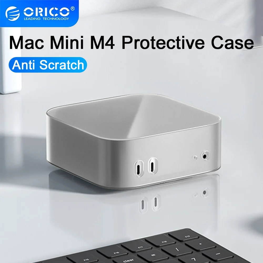 

ORICO Mini Case for Mac Mini M4/M4 Pro Easy-to-install Anti Scratch Wear-resistant Waterproof Silicone/TPU Protective Enclosure