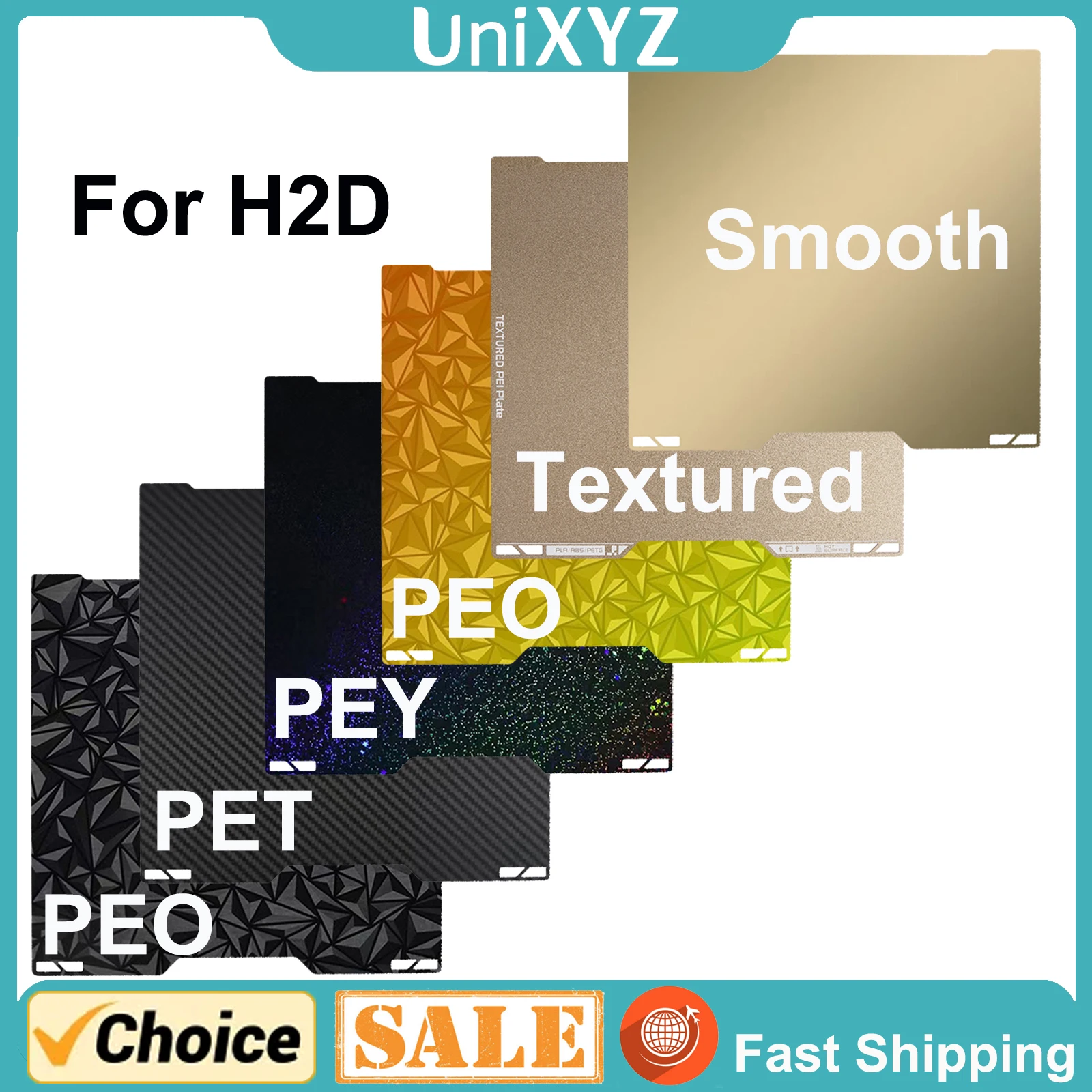 

For Bambu Lab H2D Bed Double Sided Bambulab Smooth Build Plate 350x320 With QR Code For Bambu Lab H2D Hotbed Accessories