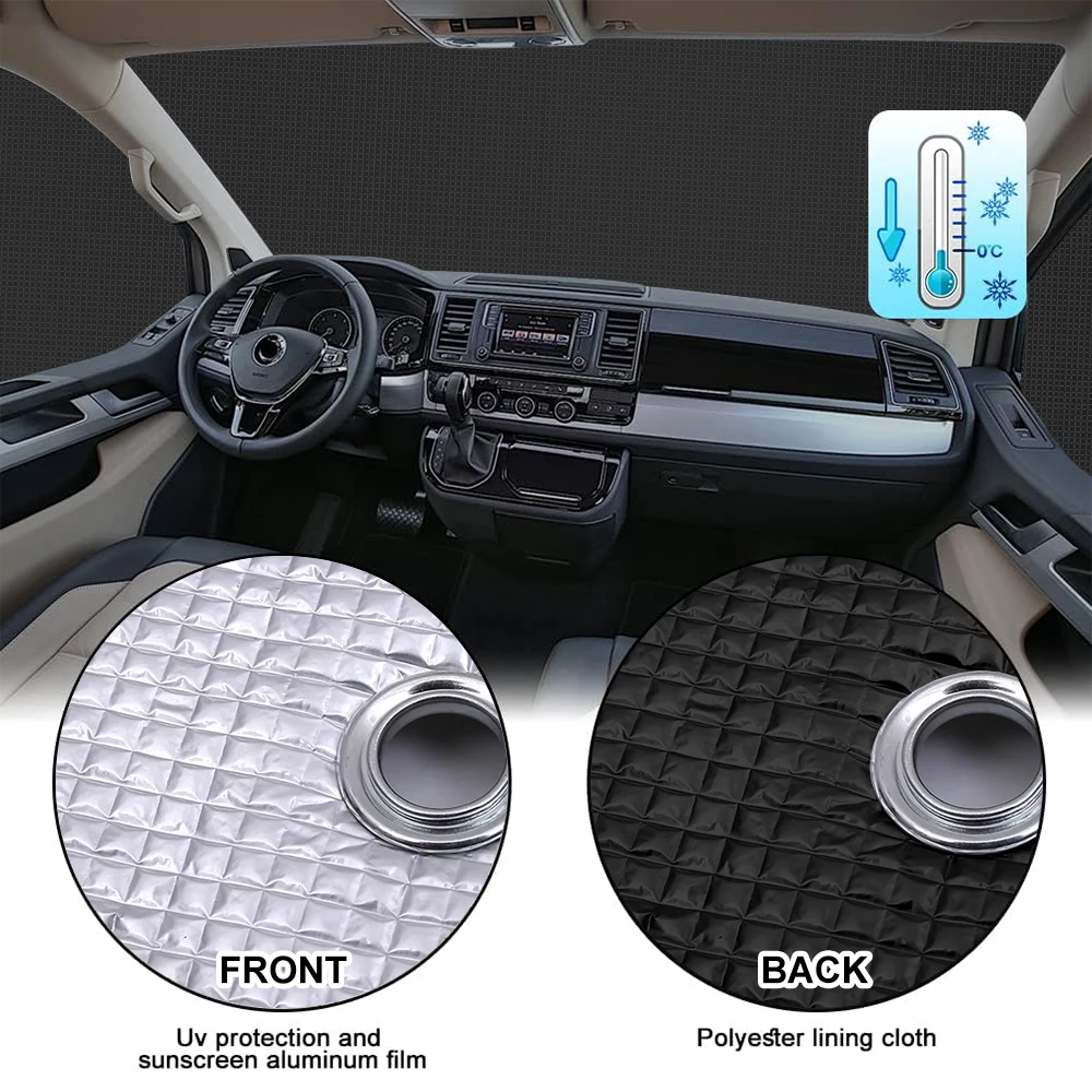 

RV Windscreen Sunshade Set With Storage Bag Internal Thermal Blind Window Set Sun Shade Car Windscreen Replacement For VW T5 T6
