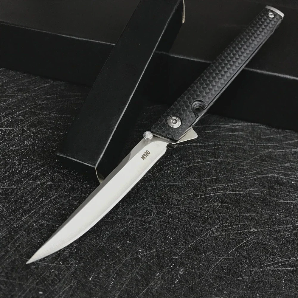 Tactical Lightweight Folding Knife Outdooor Camping Hiking EDC Tool Marked M390 Blade Nylon Handle CEO Folding Pocket Knife