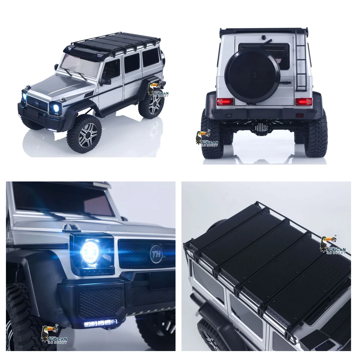 

TRACTION HOBBY 1/8 KM5 Remote Control Crawler Car AWD RWD FWD Running Front Light Metal Gears Drive Shafts RC Off Road Vehicle