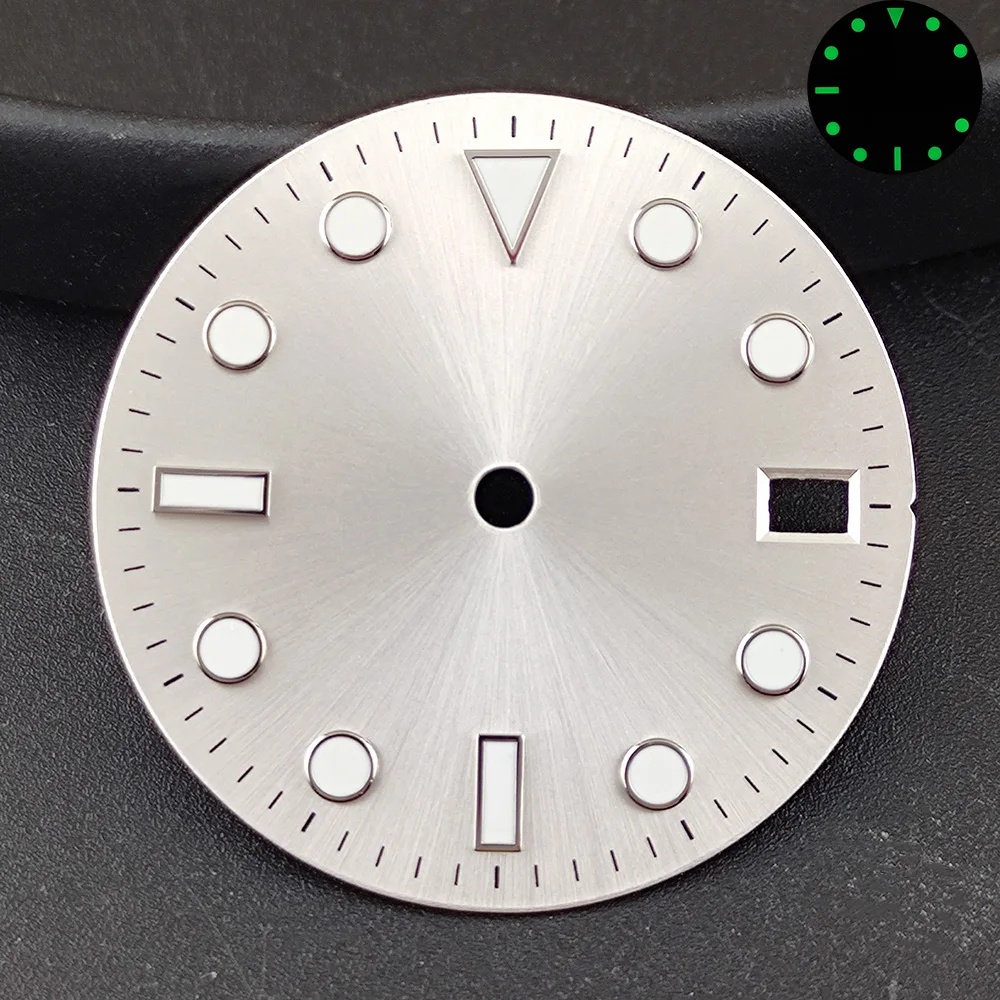 28.5mm N H35 Dial N H35 nh36 Watch Dial Face Insert Parts for Watch N H35 NH36 Movement Watch green Luminous Accessories