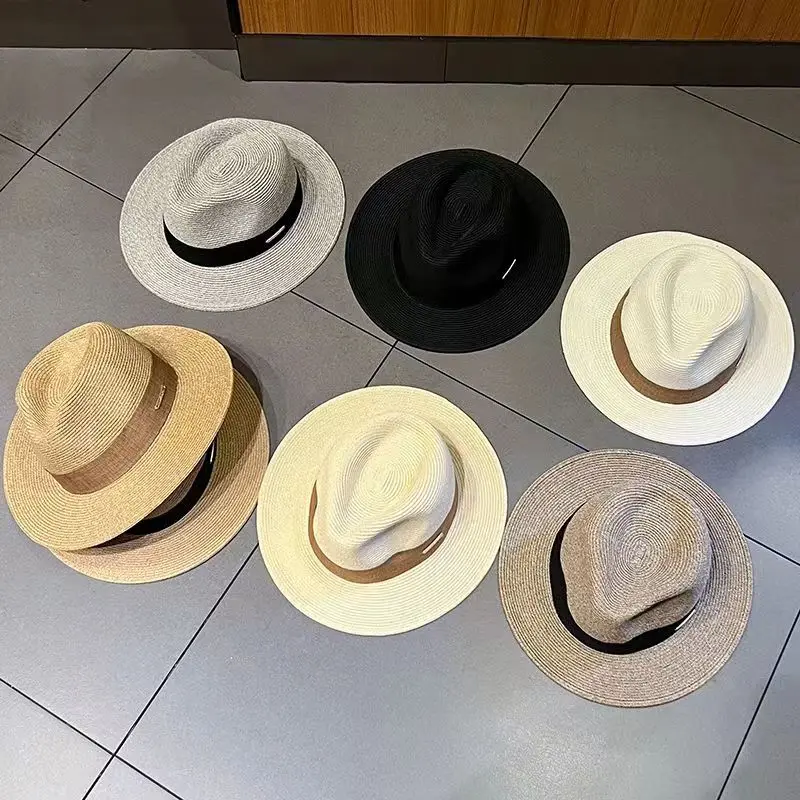 Summer Women Straw Hats Sun Visor Cap Leisure Elegant Panama Hat For Men Gentleman Formal Hat Manattend  Party Quality Hat Gifts