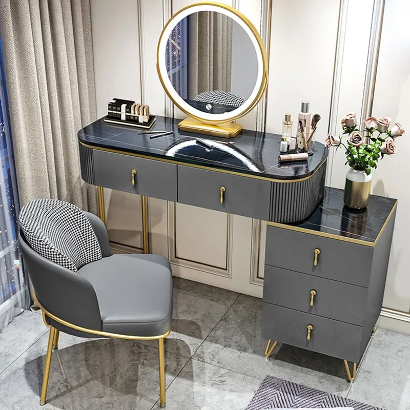 

Black Makeup Dressing Table Light Drawer Mirrors Whole Body Chair Dressing Table Organizer Girls Penteadeira Furniture Makeup