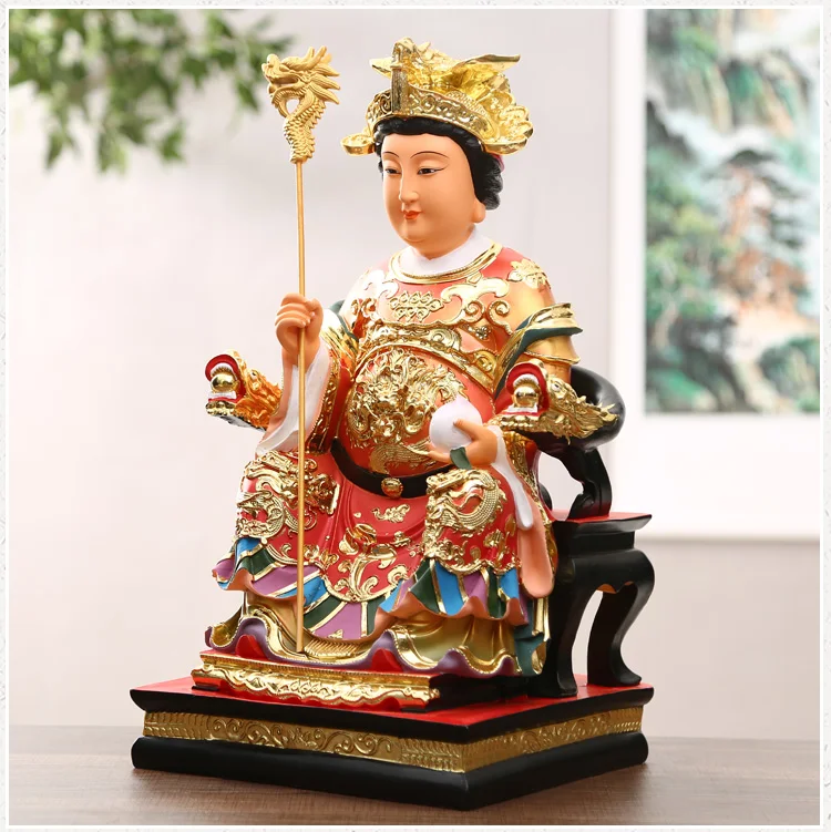 Large Southeast Asia Temple Worship HOME efficacious blessing Golden WANG MU NIANG God FENG SHUI statue