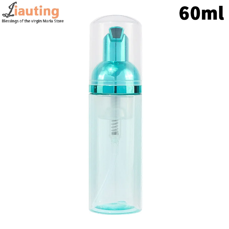 1개 60ml 폼 펌프 병 속눈썹 샴푸 병 여행용 폼 펌프 병 빈 플라스틱 리필 가능 재사용 미니 비누 디스펜서