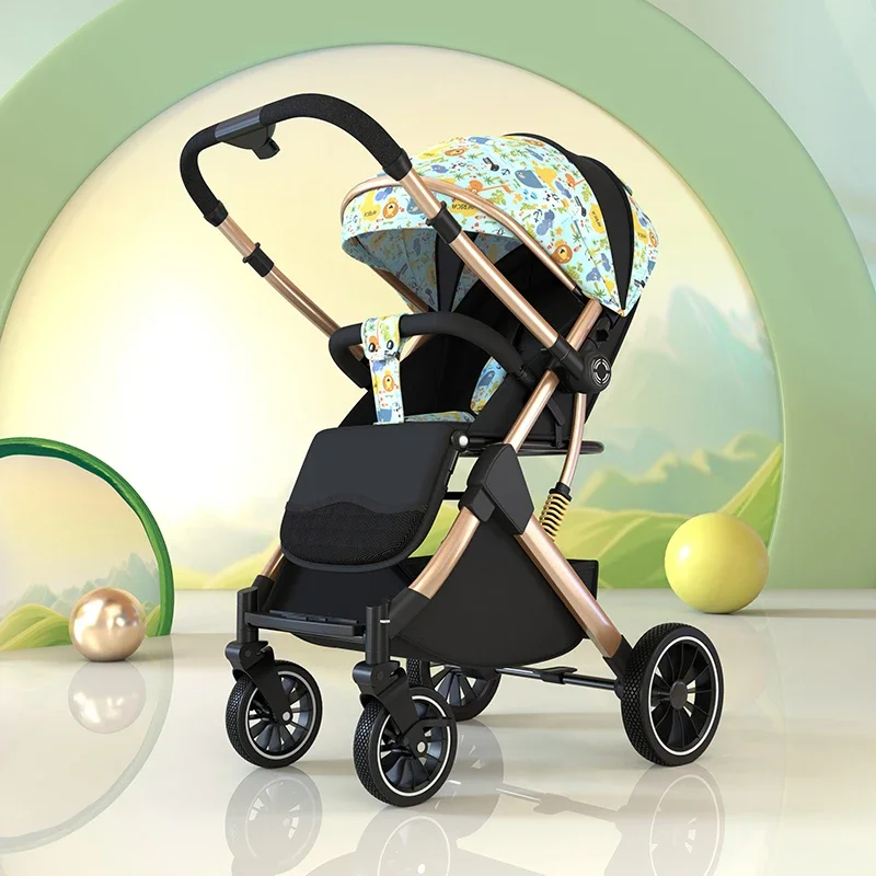 

Two Way Lightweight Baby Stroller That Can Sit or Lie Down, Suitable for Baby Travel and Walking, Foldable for Newborn Children