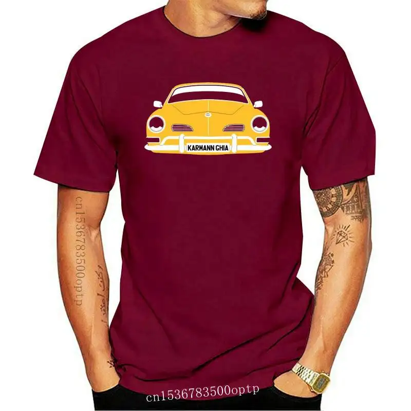 Mens Clothes CUSTOM HTees T-shirt - KARMANN GHIA (Karman), Pick Car Colour & plate, S-3XL Hot Sale Men T Shirt Fashion