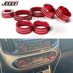 Air Conditioner Switch Knob Covers Ring For Chevy Chevrolet Colorado Auto Menu Knob Switch Cover Trim Interior Decor Accessories