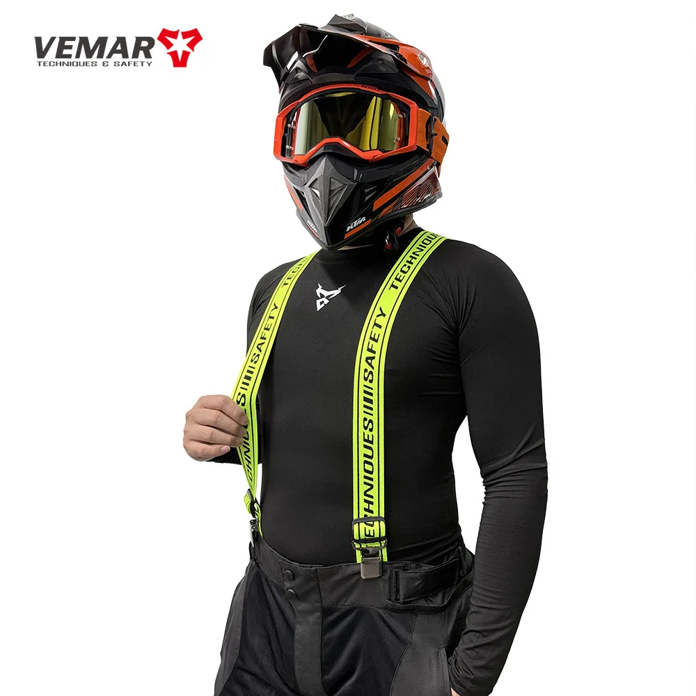 Brand New Heavy Duty Braces Pant Suspenders Adjustable Y Back Suspender Straps Motorcycle Racing Pants Snow Jet Apparel Parts L