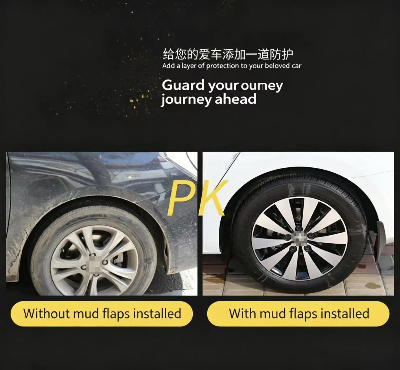 4PCS For Audi Q7 4M S-LINE 2016-2019 Custom-Fit No-drill Mud Flaps Splash Guards Auto Exterior Modification Accessories
