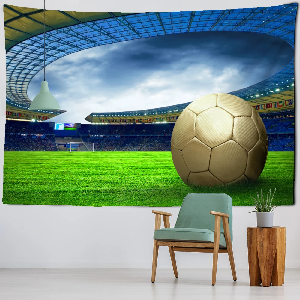 

Football Field Scenery Tapestry Wall Hanging Boho Hippie Tapiz Art Mystic Psychedelic Bedroom Living Room Home Decor