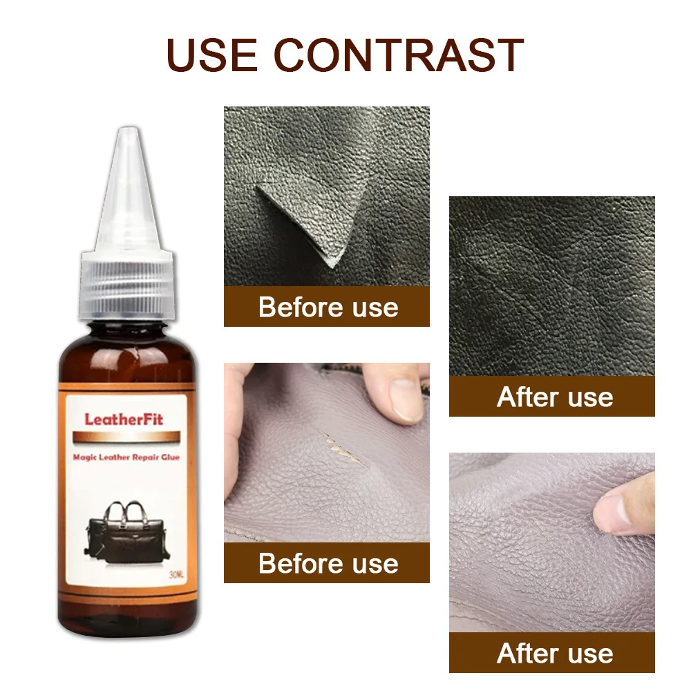 30ml multi-funcional couro reparação cola sofá assento de carro sapatos de mobiliário couro interior restore cleaner casa suprimentos