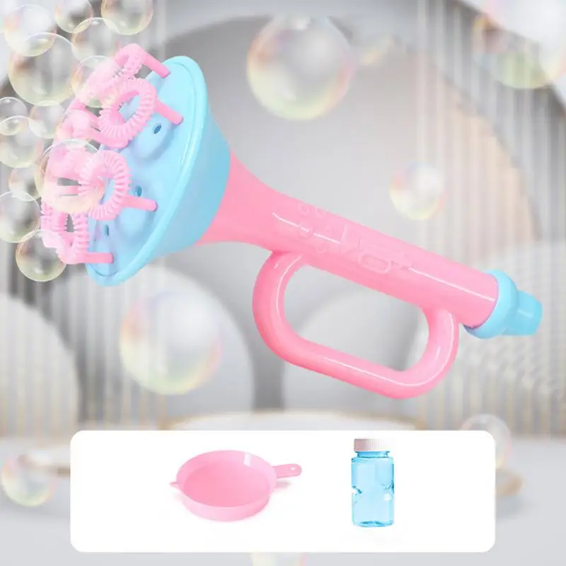 Bubble Blower Wand Kids Bubble Wand Maker Toy With Solution Fun Summer Bubble Blower Toys Trumpet Bubble Blower For Children