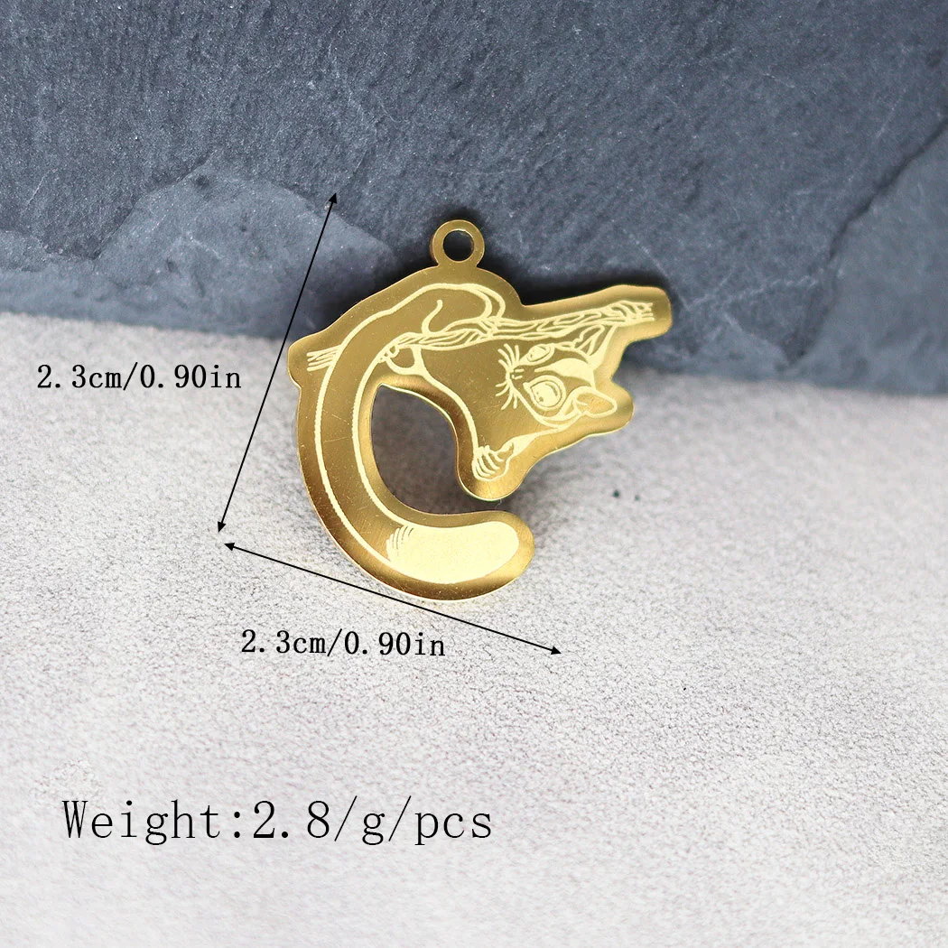 2pcs Playful Sugar Glider Hanging Animal Charm Pendants For Making Women Necklace Earrings Bracelet DIY Jewelry Accessories