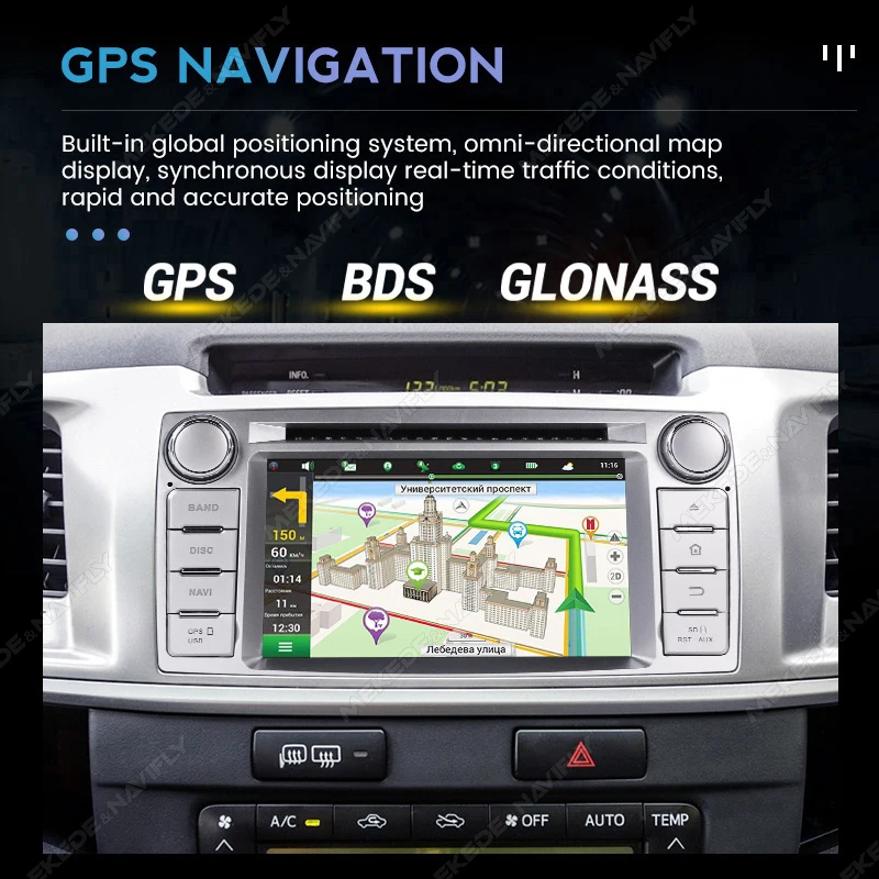 MEKEDE أندرويد السيارات سيارة اللعب راديو السيارة لتويوتا هايلكس 2012 2013 2014 2015 FM BT مشغل وسائط متعددة لتحديد المواقع واي فاي أندرويد 13 لا DVD