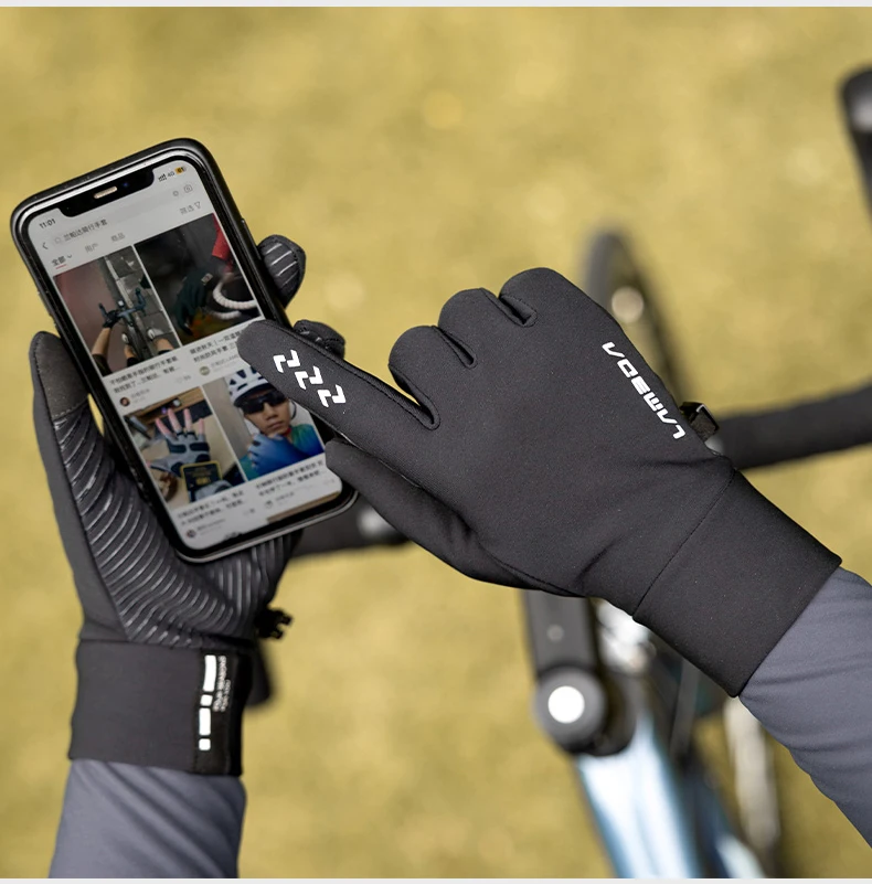 LAMEDA Winter-Fahrradhandschuhe 5-15 ℃ Touchscreen Reiten Thermal Road Mountainbike Vollfingerhandschuhe Fahrradzubehör für Herren – Detail 18