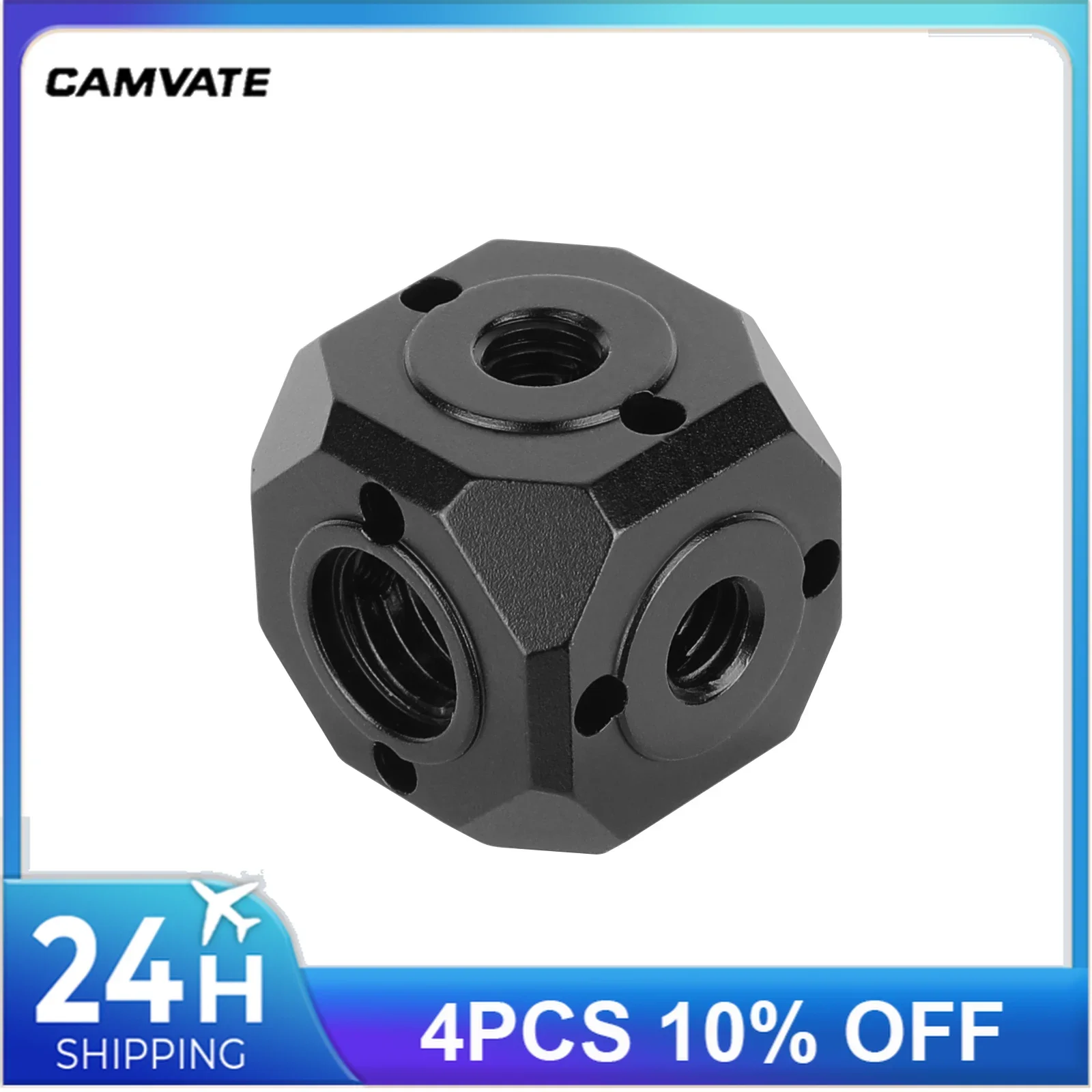 CAMVATE-Versátil Universal Tripé, parafuso adaptador buraco, Magic Cubic Mount para Articular braços, microfone Monitor
