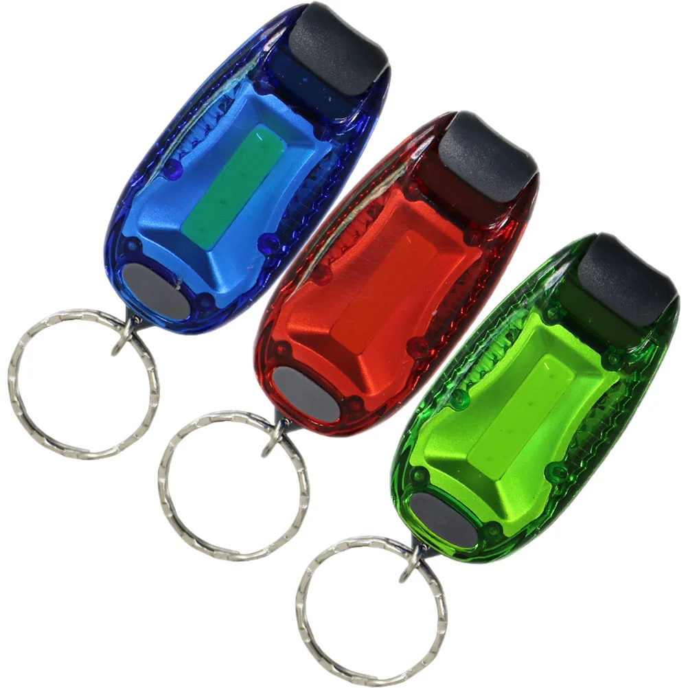 3 Pcs Keychain Outdoor Lights for House Backpack Portable Safety Lamp Running Warning Cycling LED Night