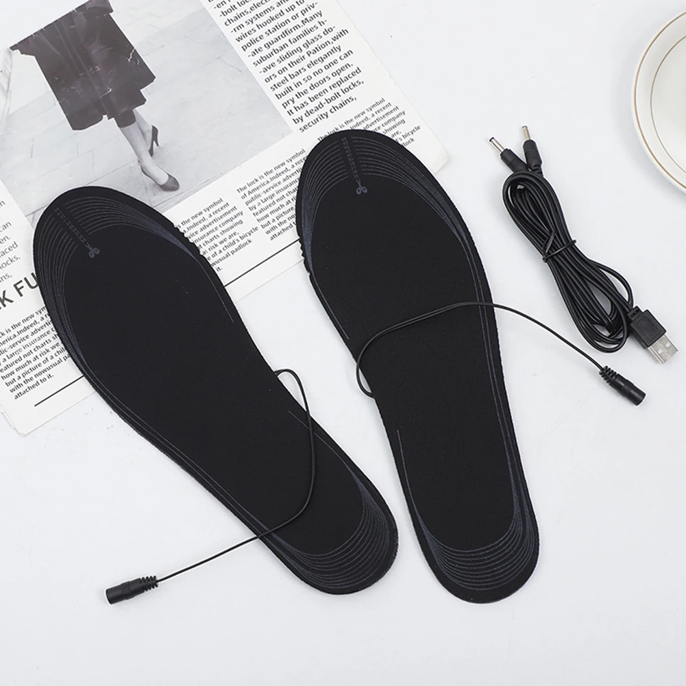 Unisex Heated Shoe Insoles Adjustable Temperature Rechargeable Heated Insoles Multifunctional for Winter Fishing Hiking Camping