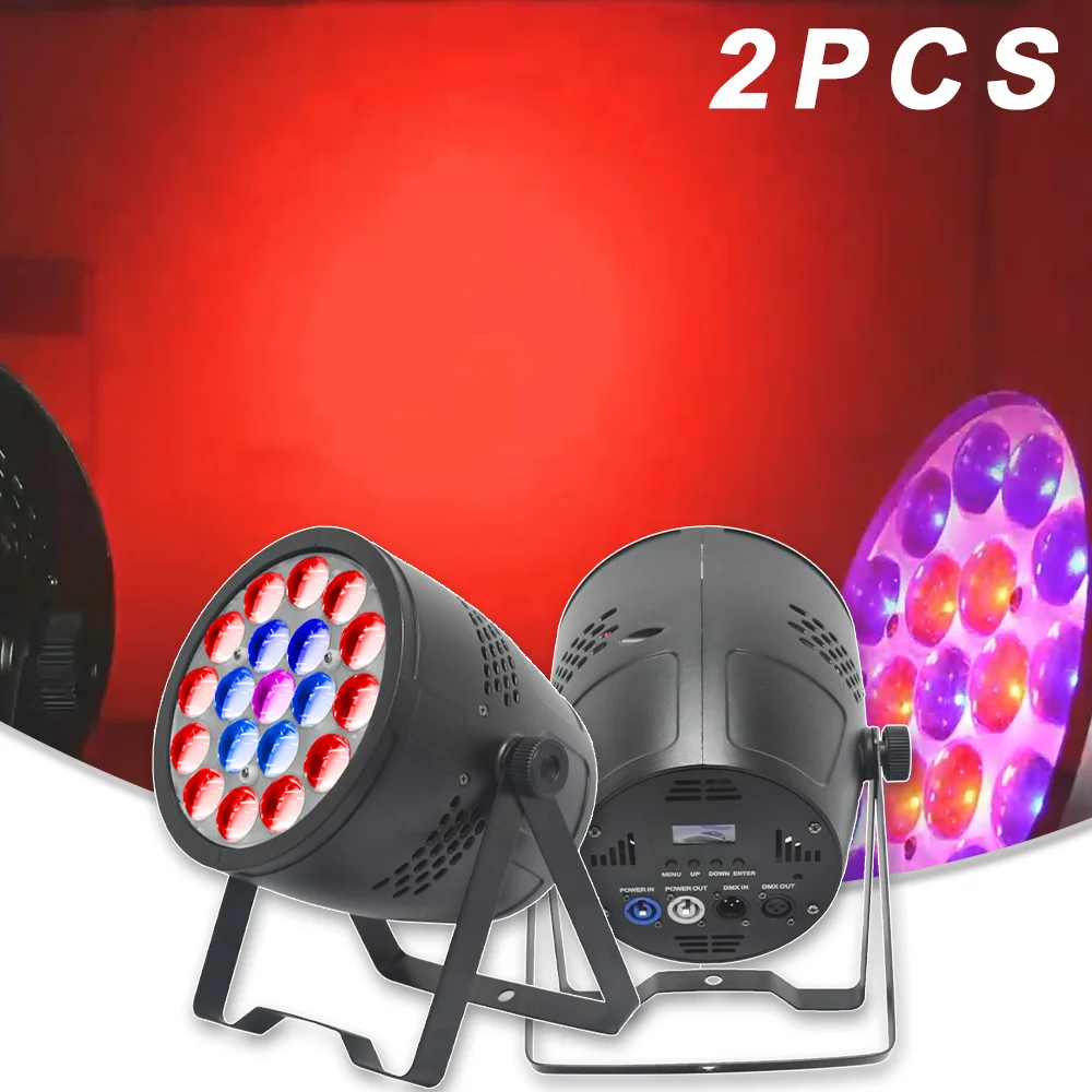 2PCS 19x15w LED RGBW Wall Washing Zoom Strobe Effect Circle Control Dj Party Stage Lighting Christmas Wedding Colorful Change