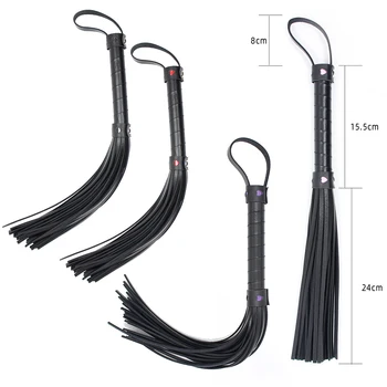 Fouet en cuir PU à pompon 40cm, fouet cheval, haut équitation équitation